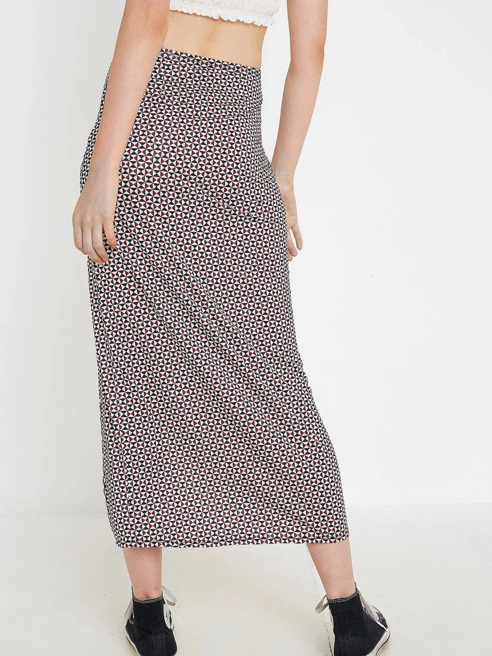 Urban Outfitters High-Slit Printed Maxi Skirt
